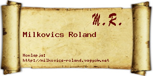 Milkovics Roland névjegykártya
